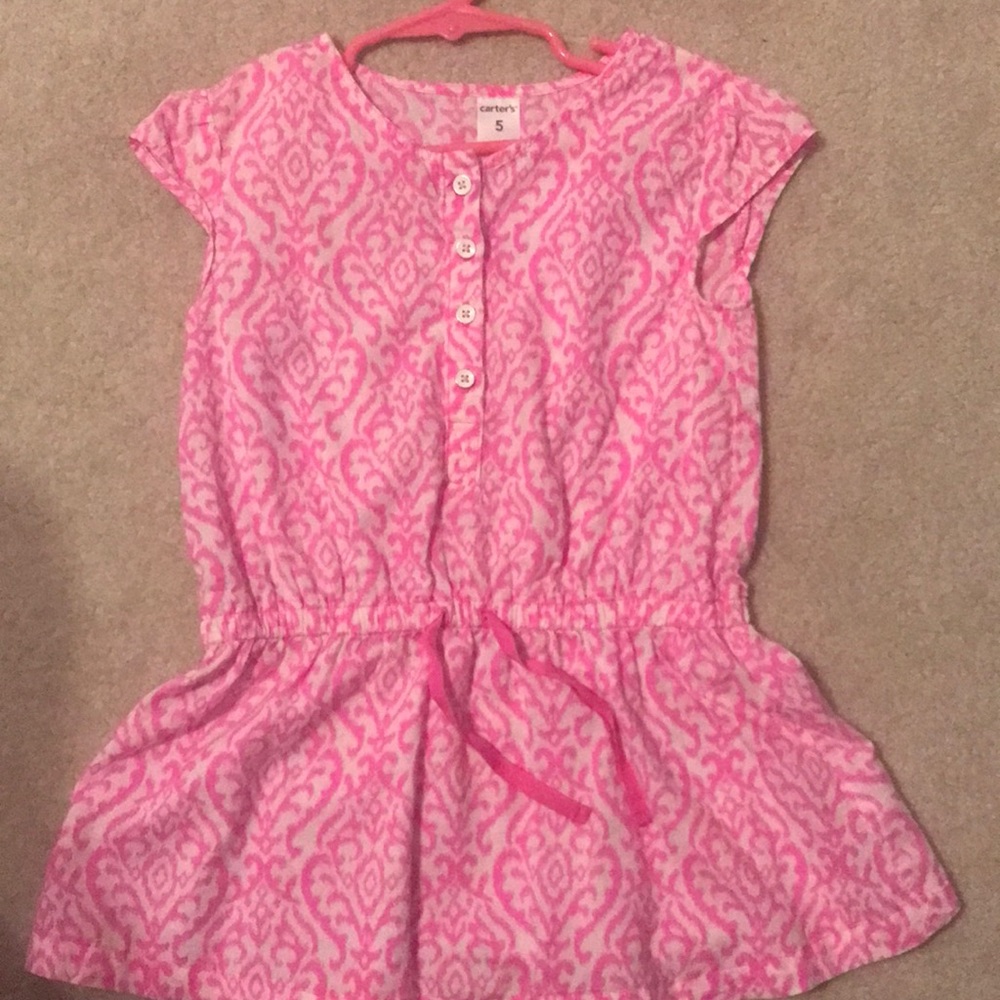 Girls short sleeve shirt with drawstring